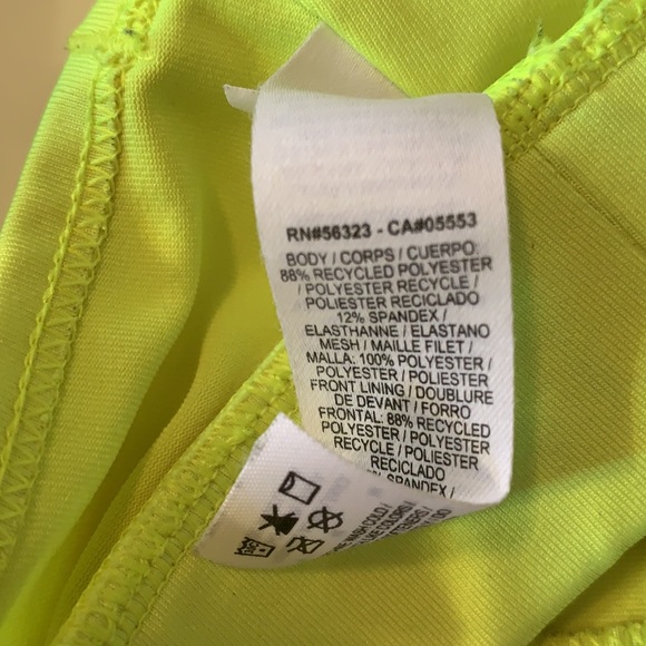 NIKE DRI FIT SPORTS BRA NEON LIME SZ M LIKE NEW CONDITION POLY/SPX - Picture 5 of 5